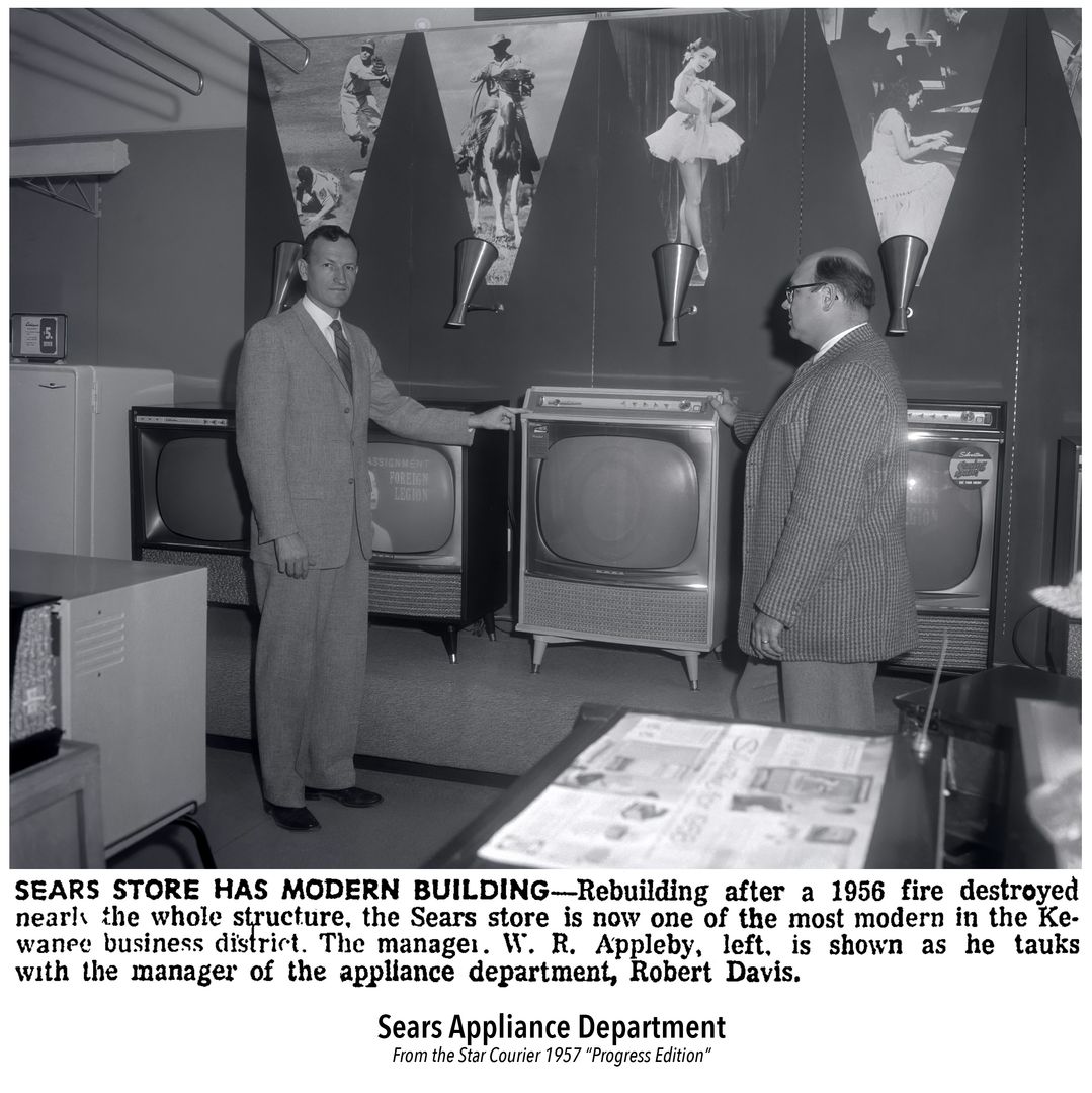 Sears TV Dept 1957 The Kewanee Historical Society